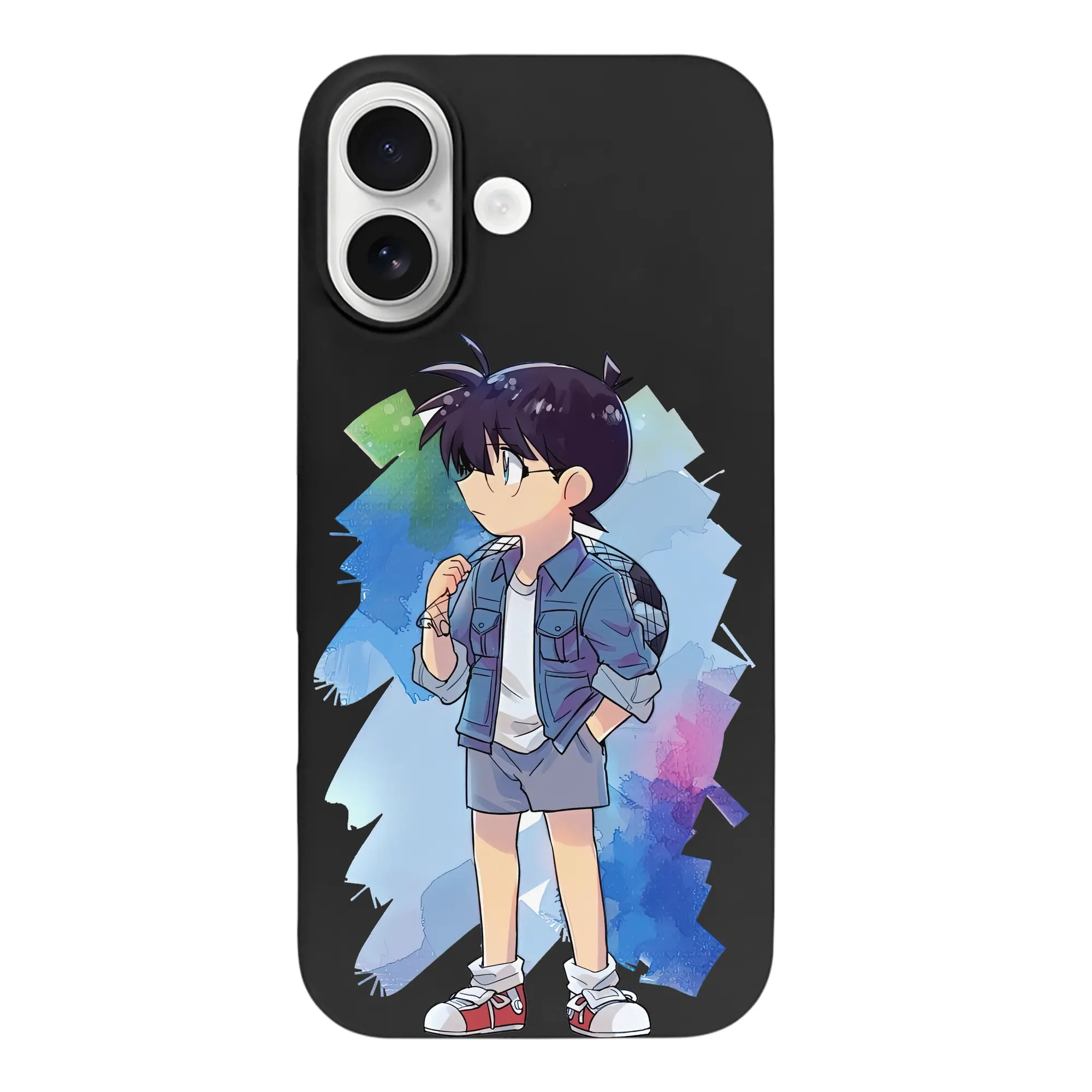 名探偵コナン グッズ 江戸川 コナン - iPhone 17 シリーズ シリコンケース 薄型 耐衝撃 指紋防止 ソフトタッチカバー 精密フィット 傷防止 保護ケース iPhone 17/17 Air/17 Pro/17 Pro Max 対応